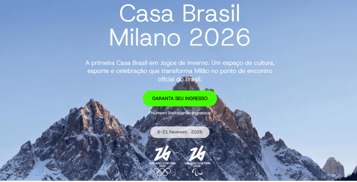 Casa Brasil em Milão: COB lança site oficial com informações, ingressos e programação exclusiva
