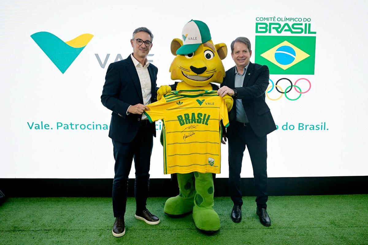 Gustavo Pimenta, Presidente da Vale, Ginga e Marco La Porta, Presidente do COB - Foto: Alexandre Loureiro/COB COB e Vale anunciam parceria que une transformação social, alta performance e emoção pelo esporte